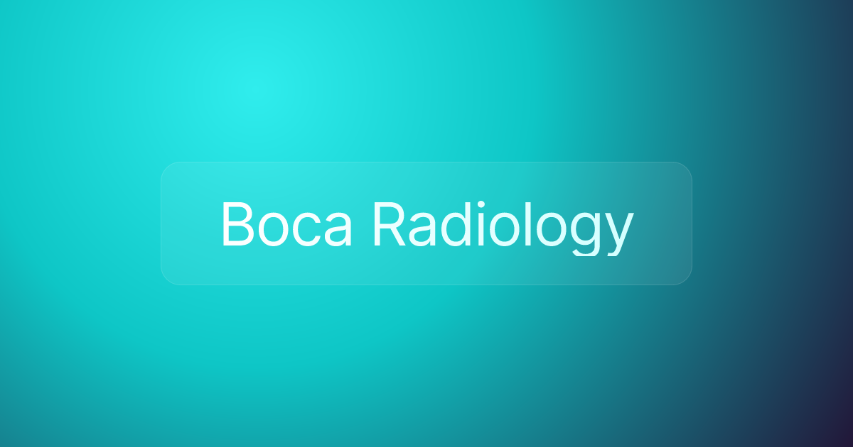 Boca Radiology
