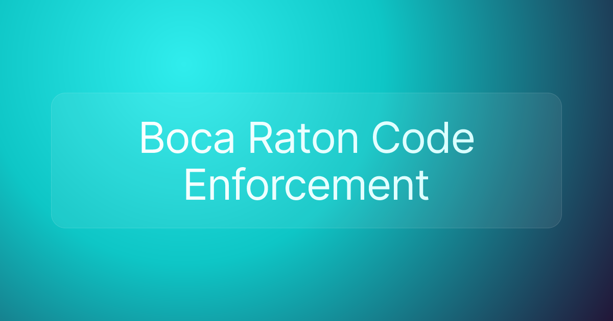Boca Raton Code Enforcement
