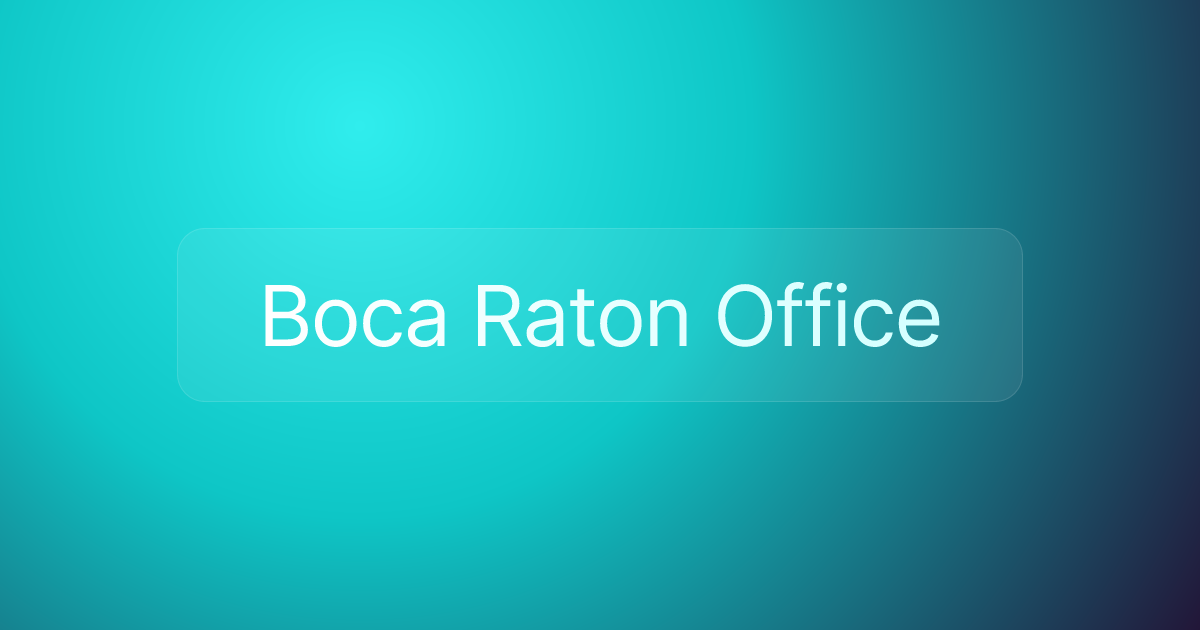 Boca Raton Office
