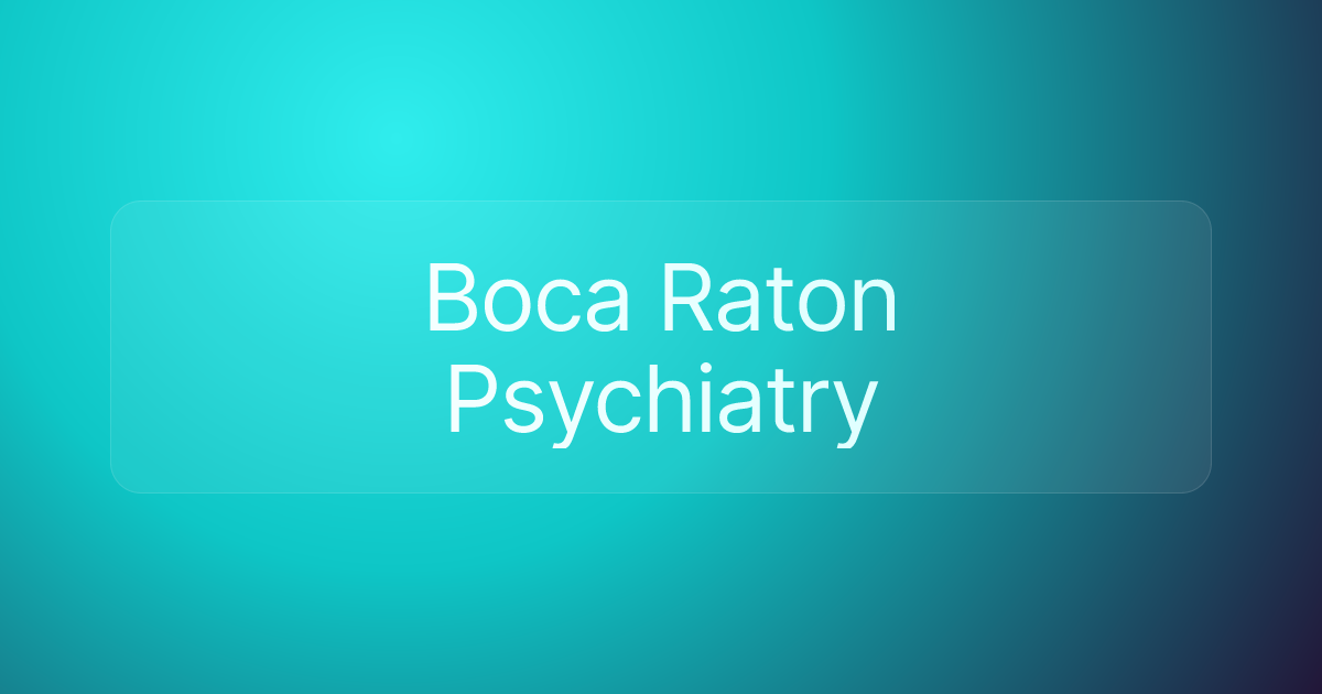 Boca Raton Psychiatry