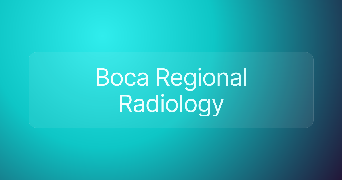 Boca Regional Radiology