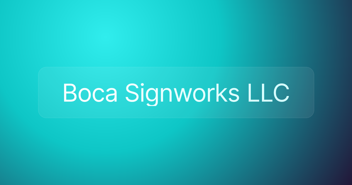 Boca Signworks LLC