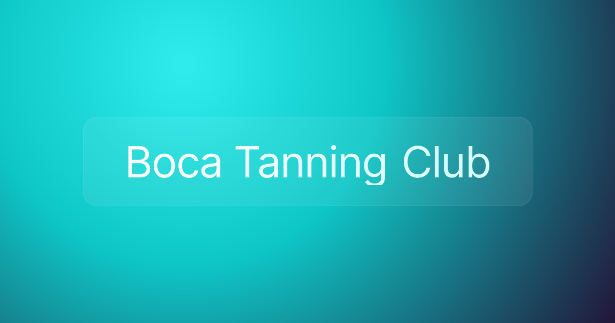 Boca Tanning Club