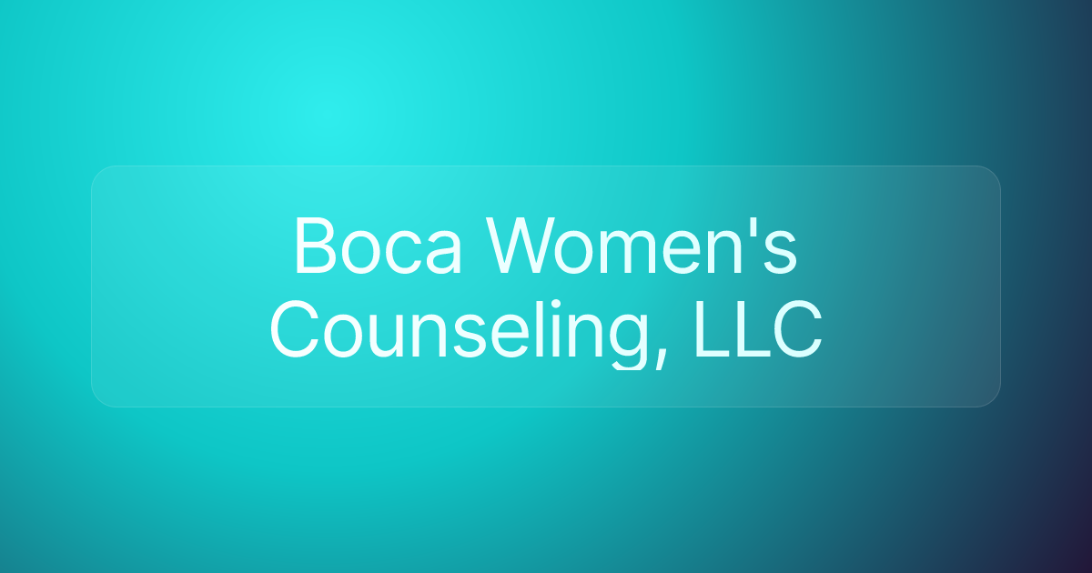 Boca Women's Counseling, LLC