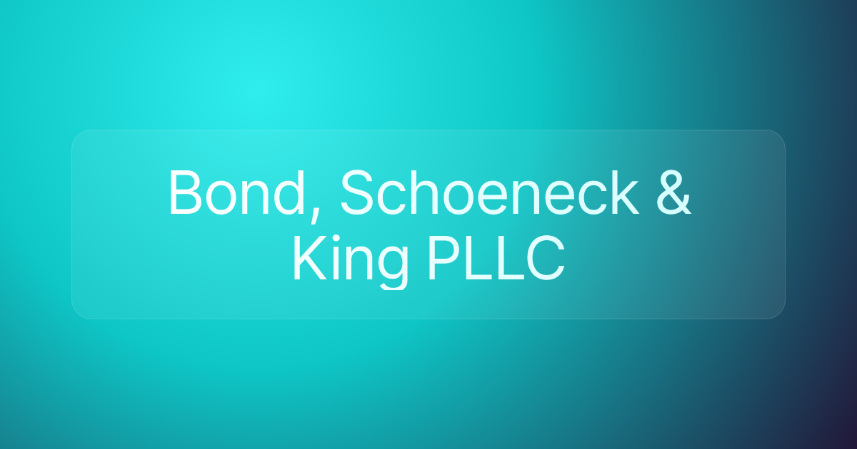 Bond, Schoeneck & King PLLC