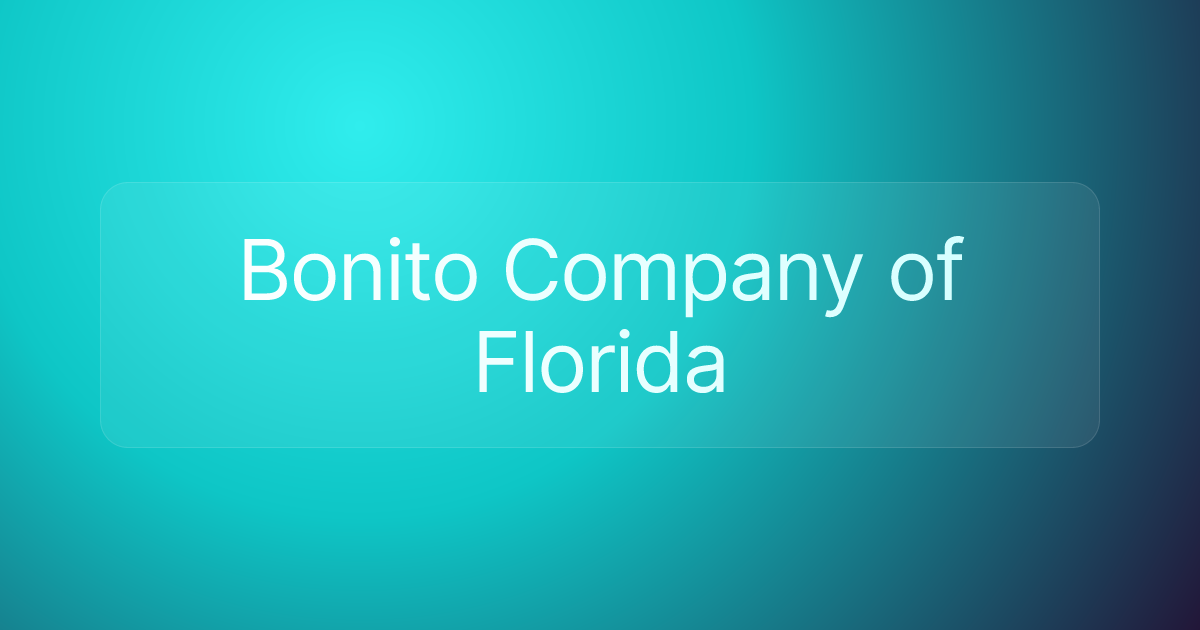 Bonito Company of Florida