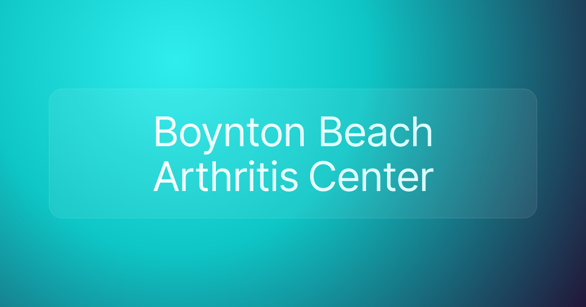 Boynton Beach Arthritis Center