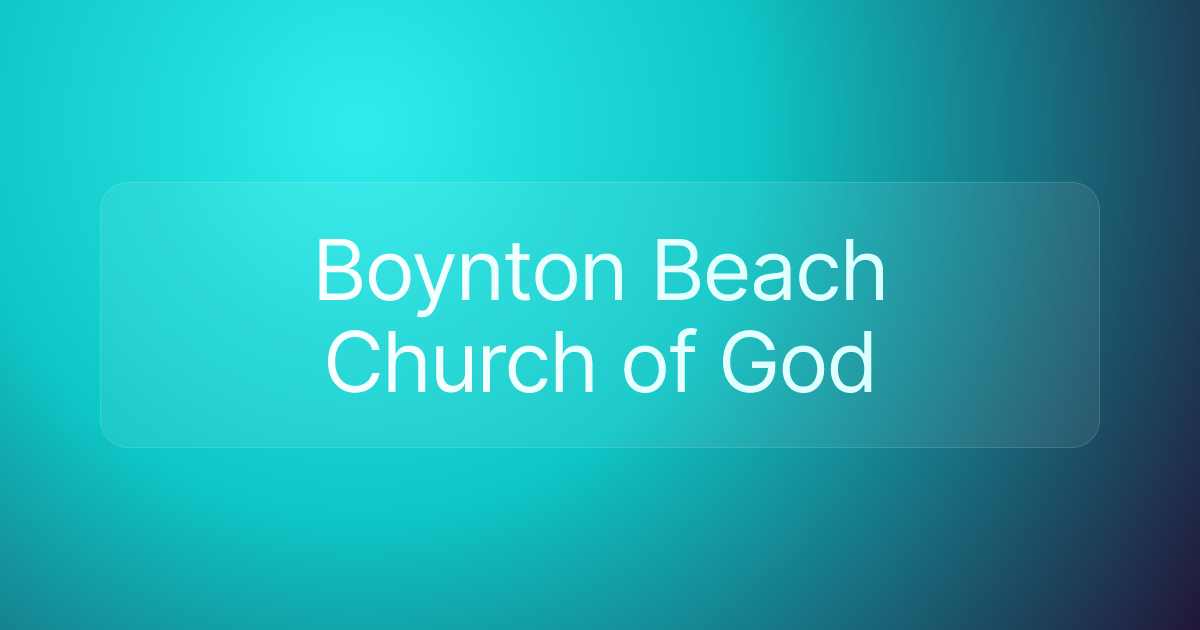 Boynton Beach Church of God
