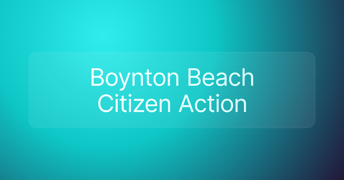 Boynton Beach Citizen Action