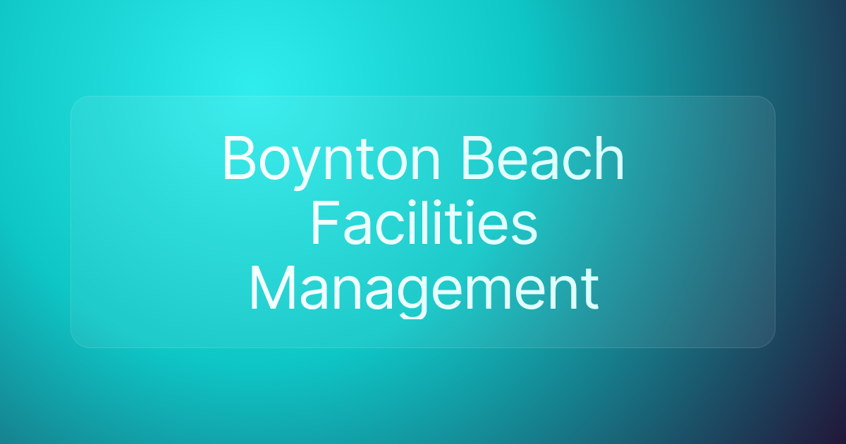 Boynton Beach Facilities Management