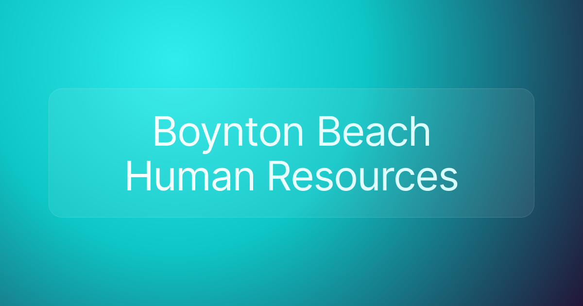 Boynton Beach Human Resources