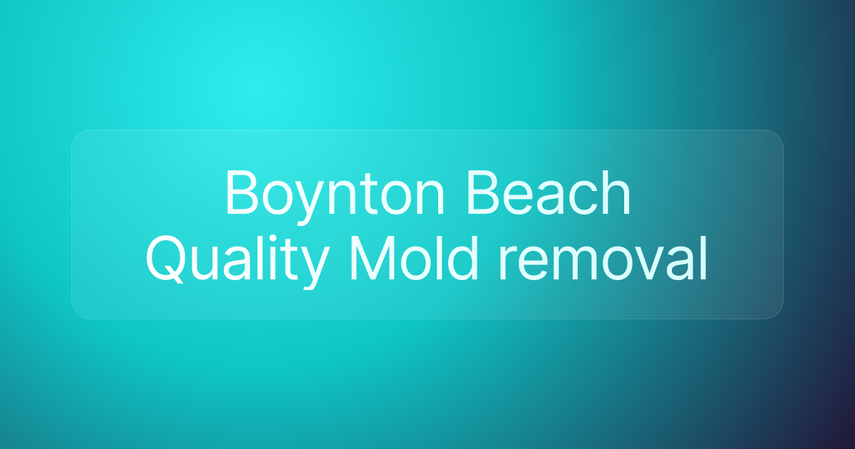 Boynton Beach Quality Mold removal