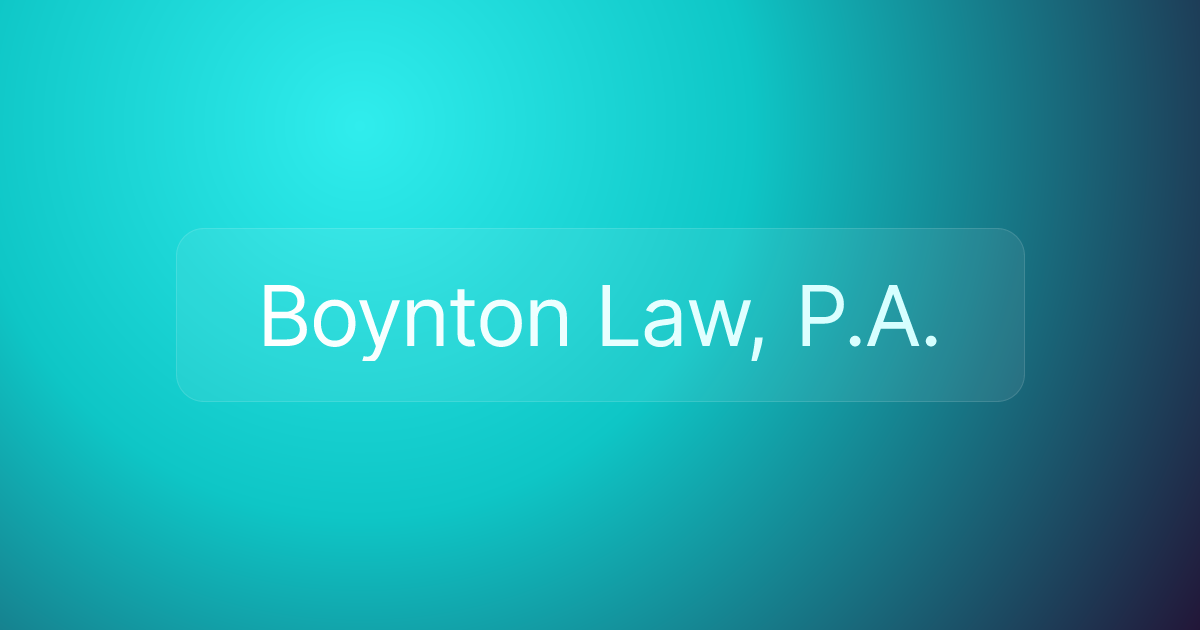Boynton Law, P.A.
