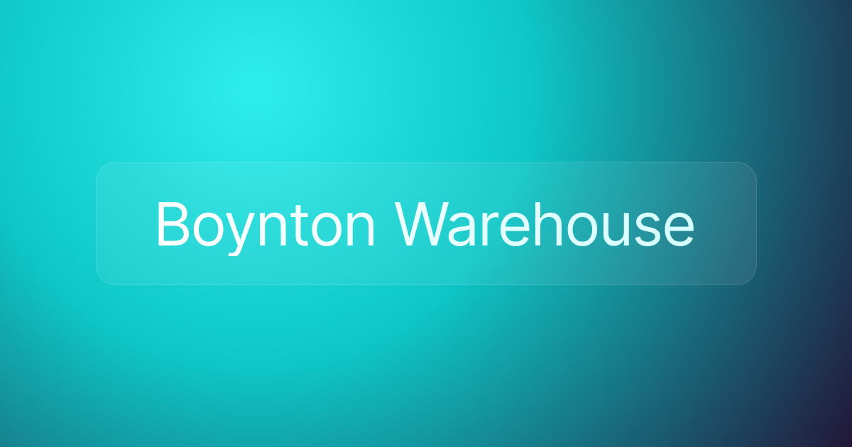 Boynton Warehouse