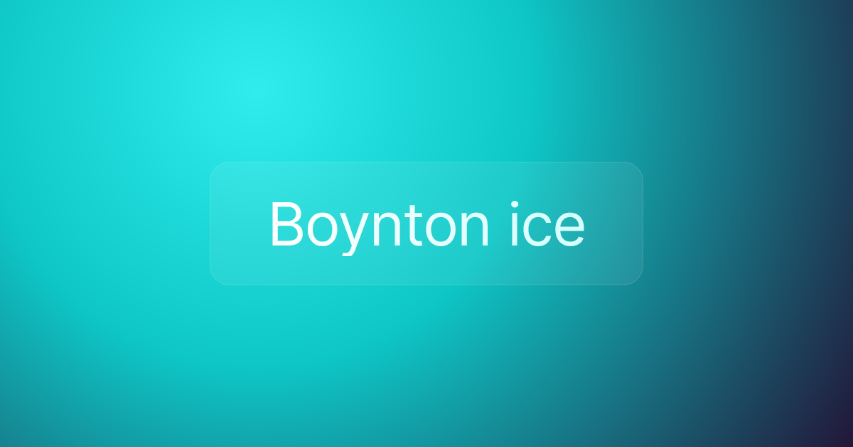 Boynton ice