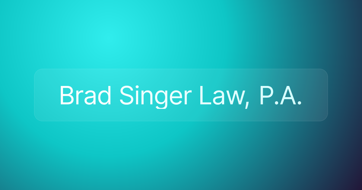 Brad Singer Law, P.A.