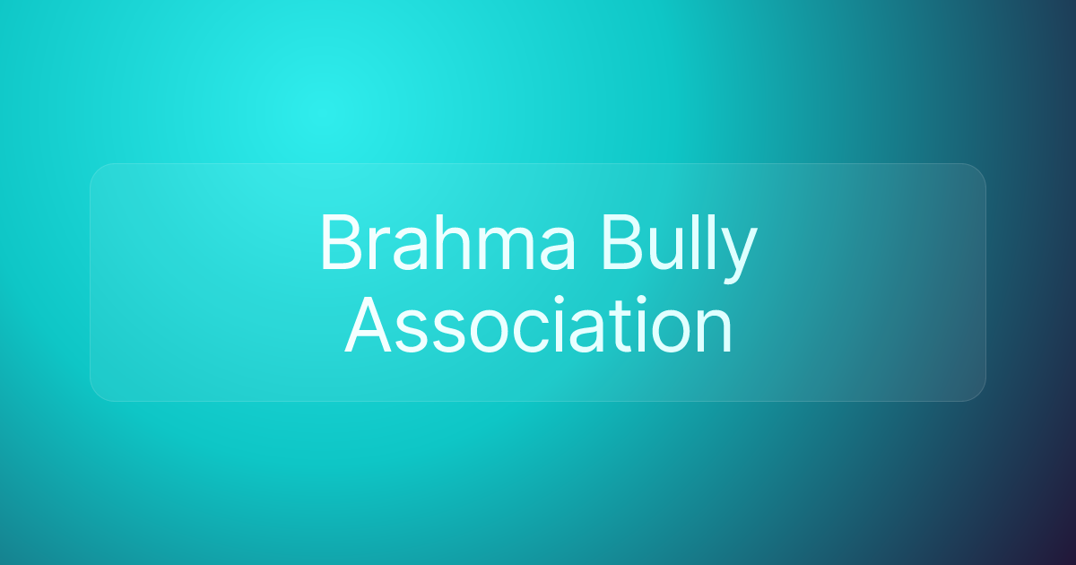 Brahma Bully Association