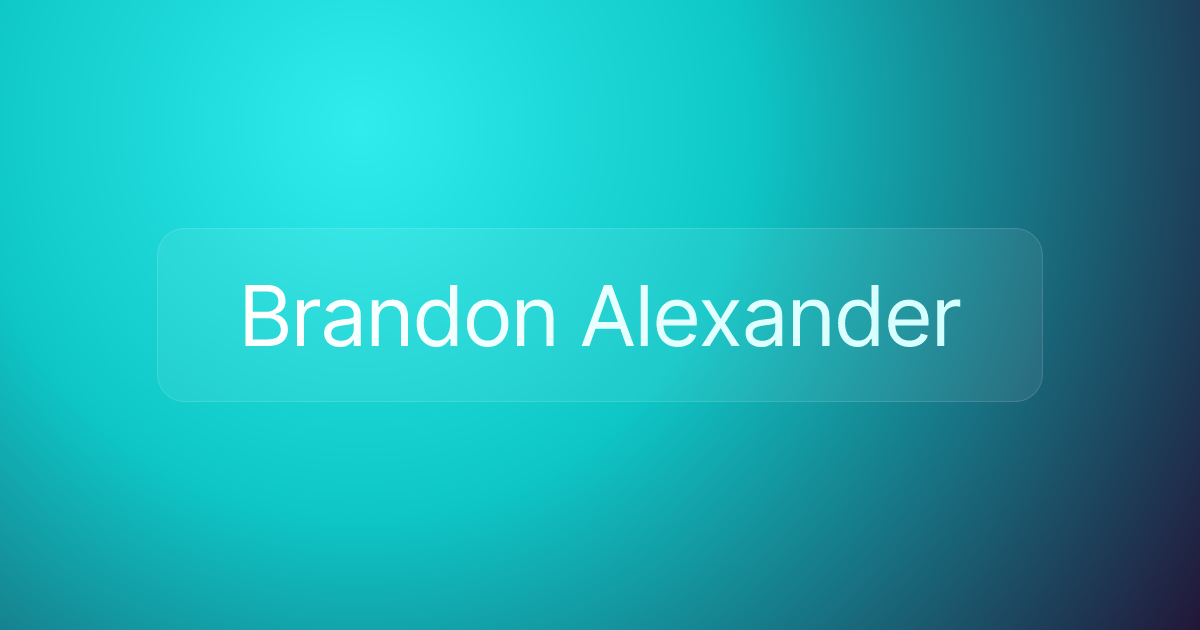 Brandon Alexander