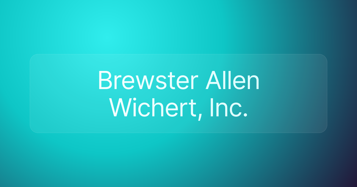 Brewster Allen Wichert, Inc.