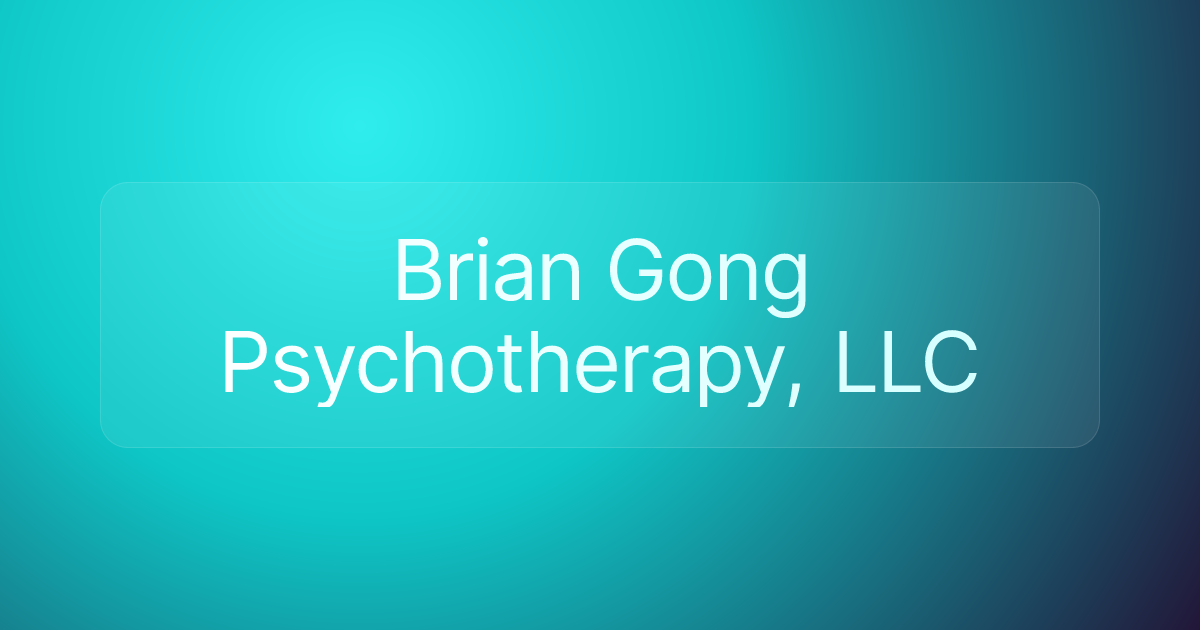 Brian Gong Psychotherapy, LLC