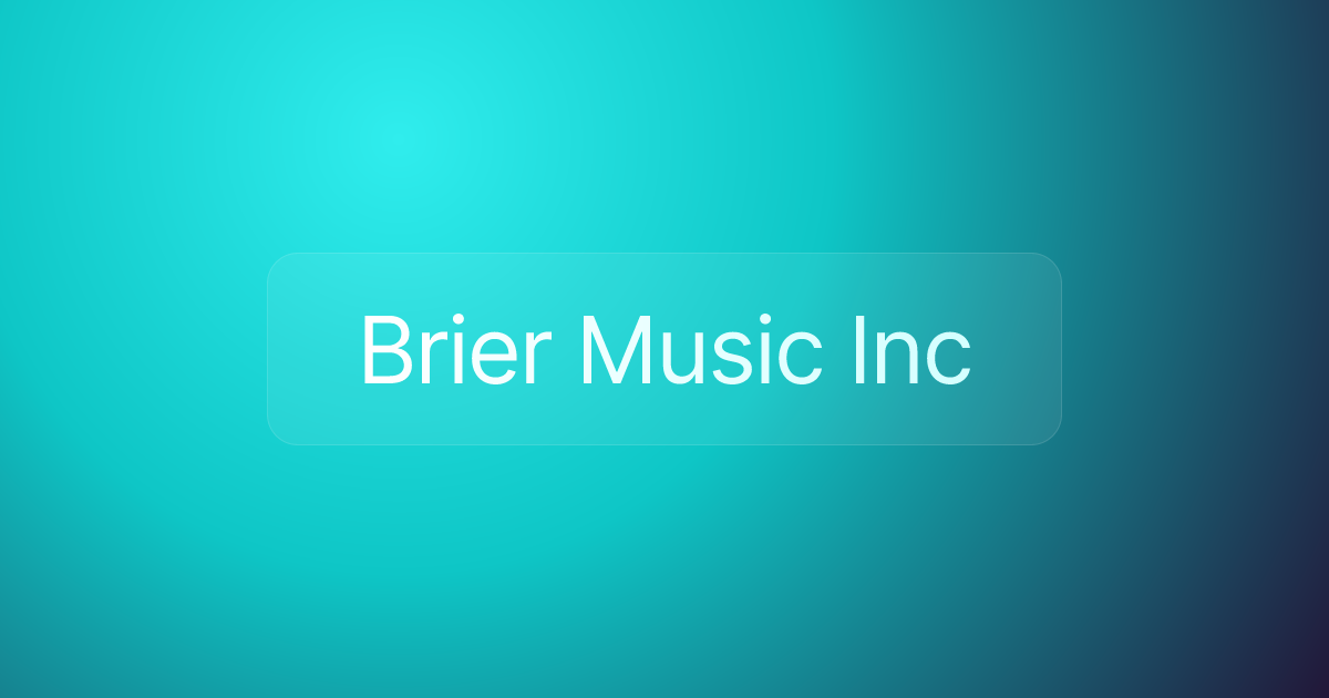 Brier Music Inc