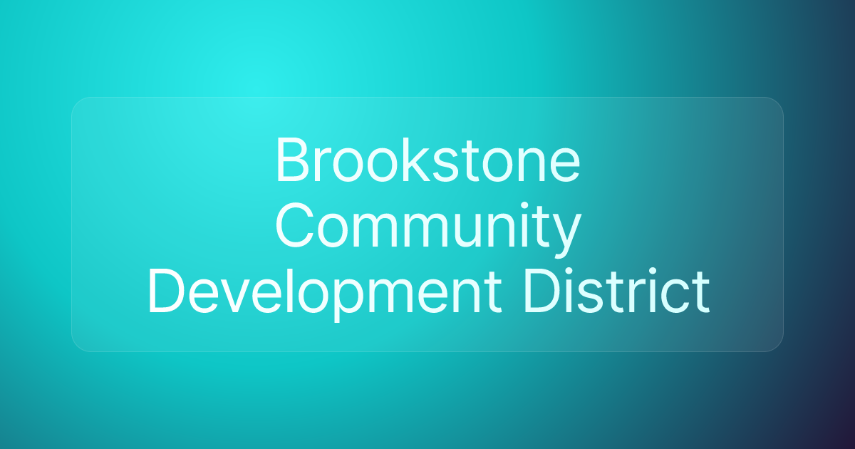 Brookstone Community Development District