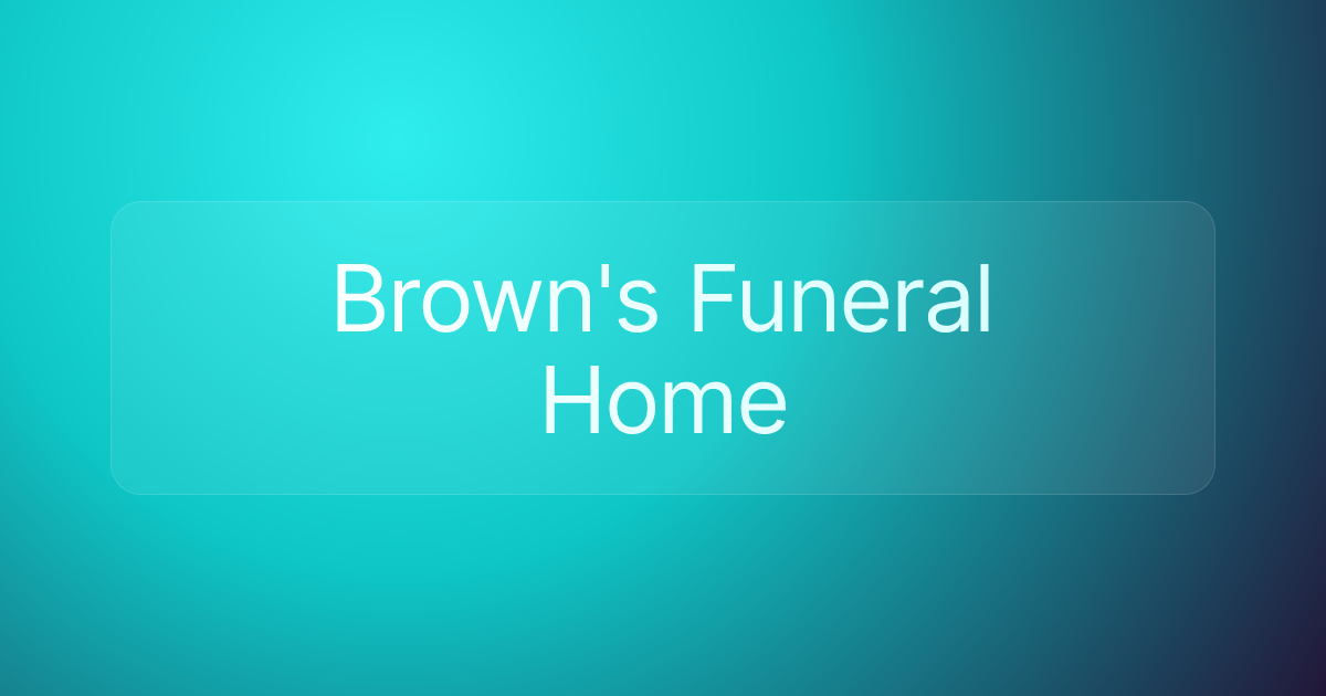 Brown's Funeral Home