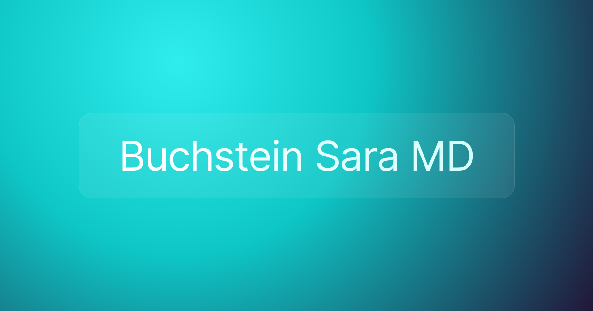 Buchstein Sara MD