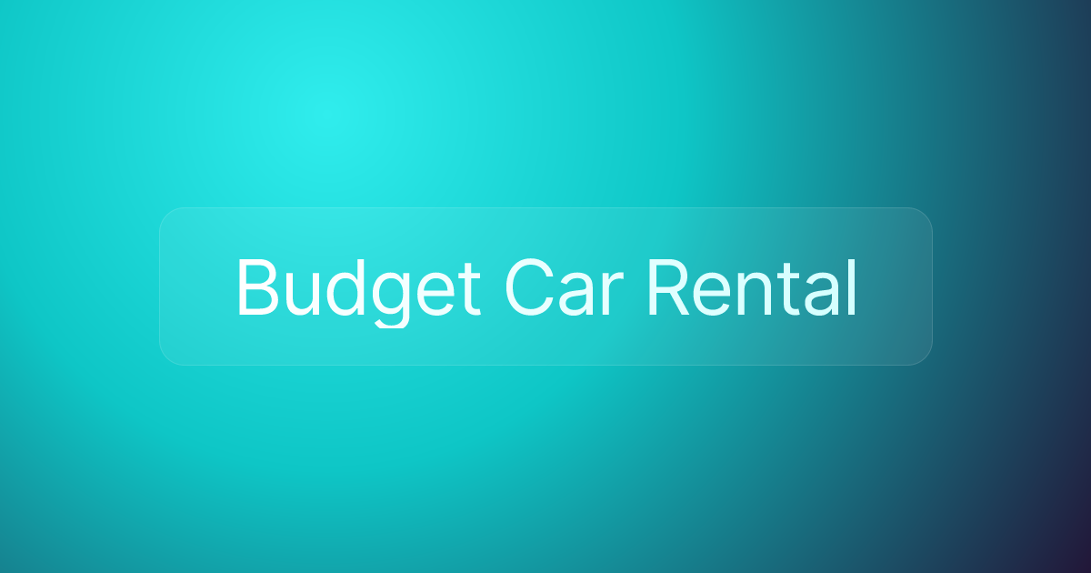 Budget Car Rental