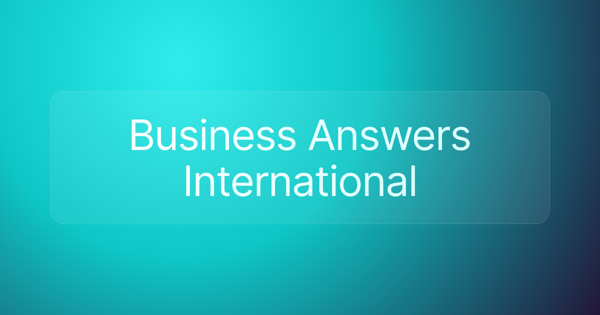 Business Answers International