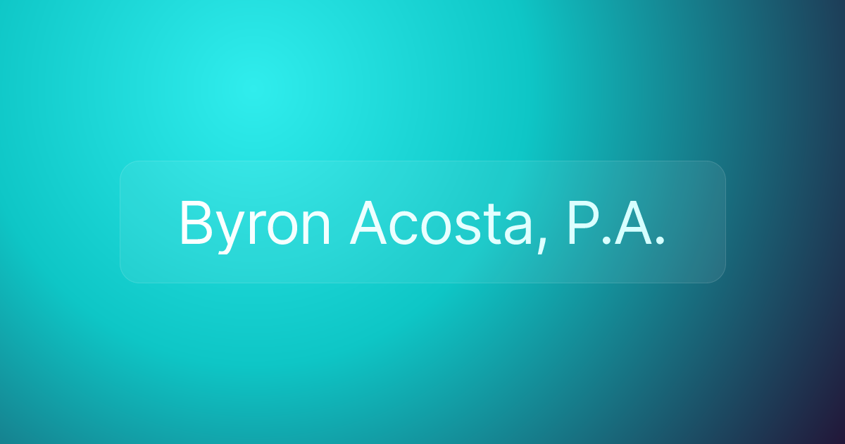 Byron Acosta, P.A.