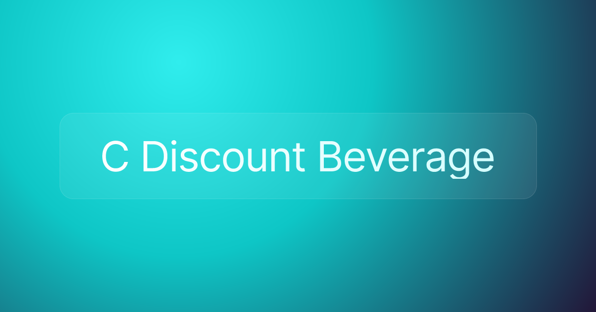 C Discount Beverage
