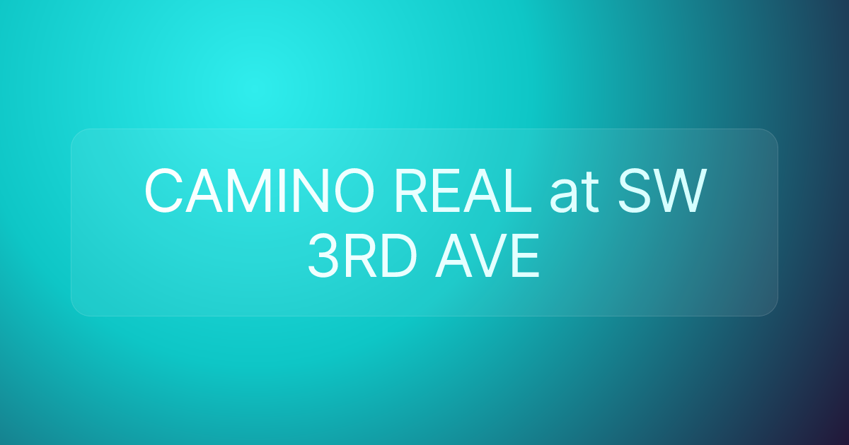 CAMINO REAL at SW 3RD AVE