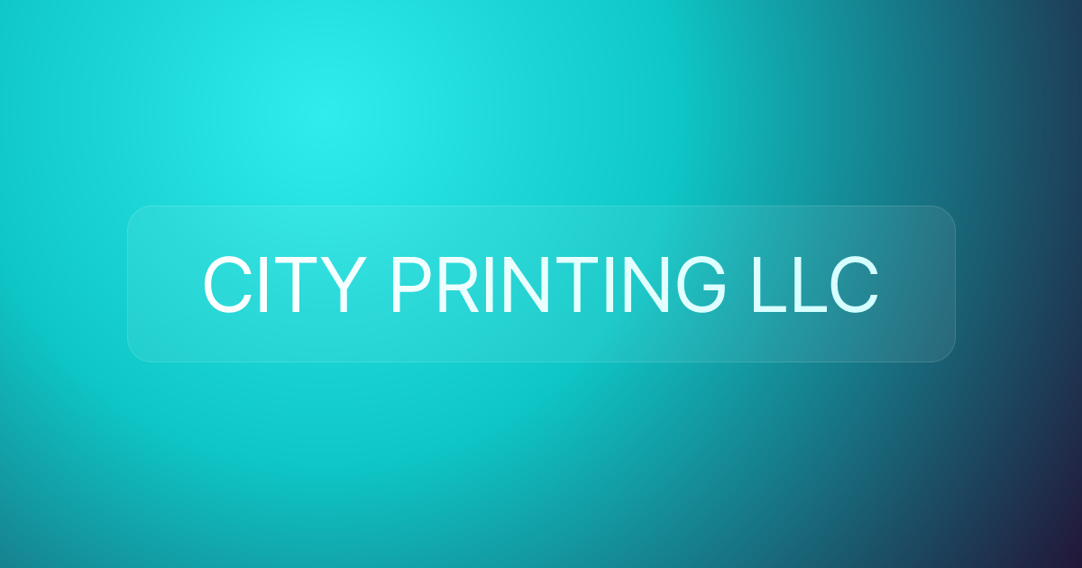 CITY PRINTING LLC