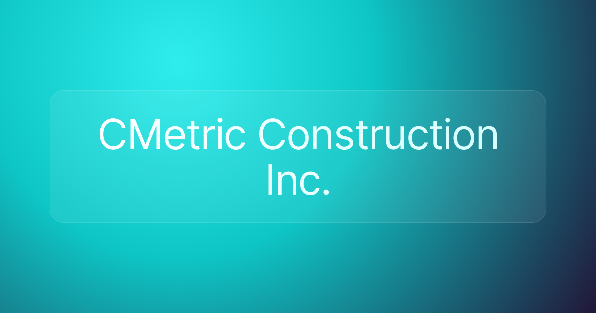 CMetric Construction Inc.