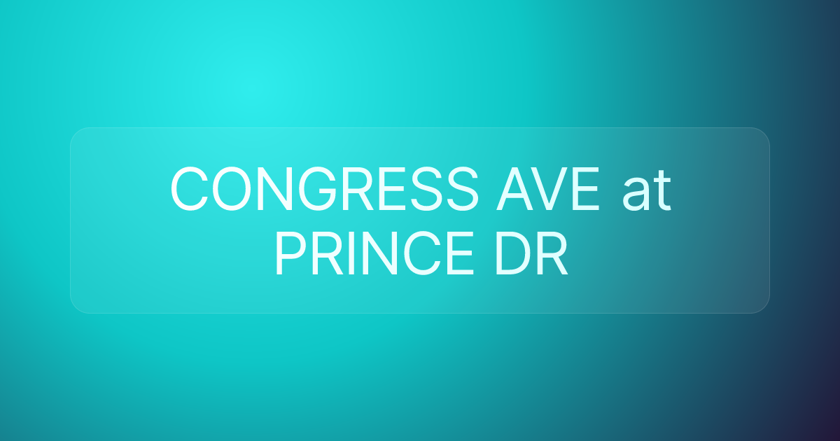 CONGRESS AVE at PRINCE DR