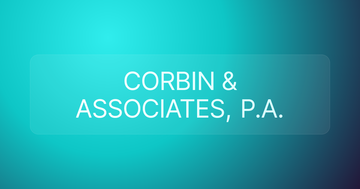 CORBIN & ASSOCIATES, P.A.