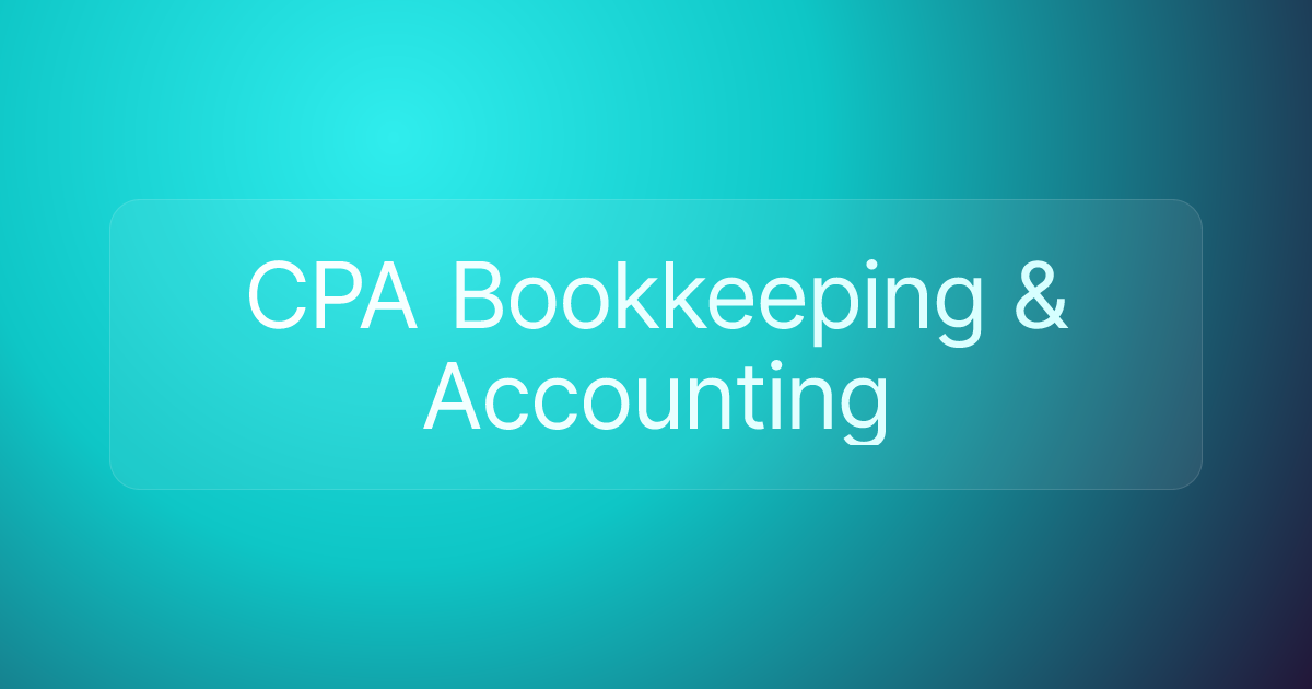 CPA Bookkeeping & Accounting