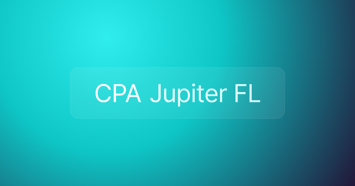 CPA Jupiter FL