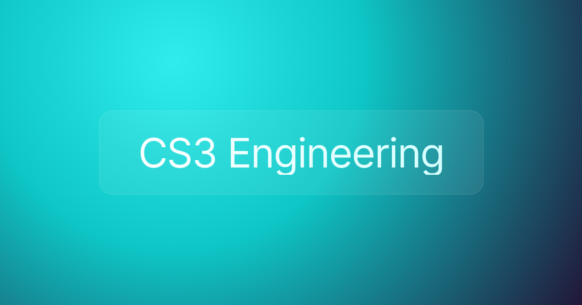 CS3 Engineering