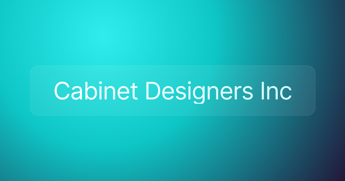 Cabinet Designers Inc