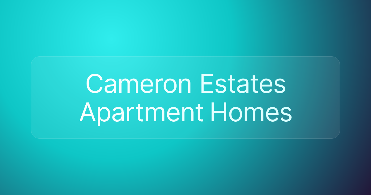 Cameron Estates Apartment Homes