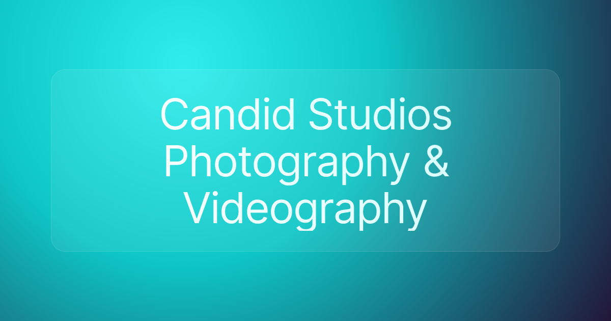 Candid Studios Photography & Videography