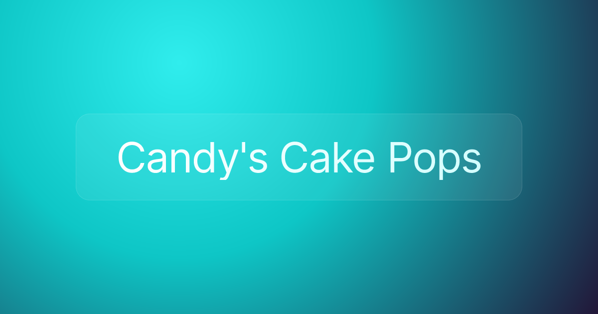 Candy's Cake Pops