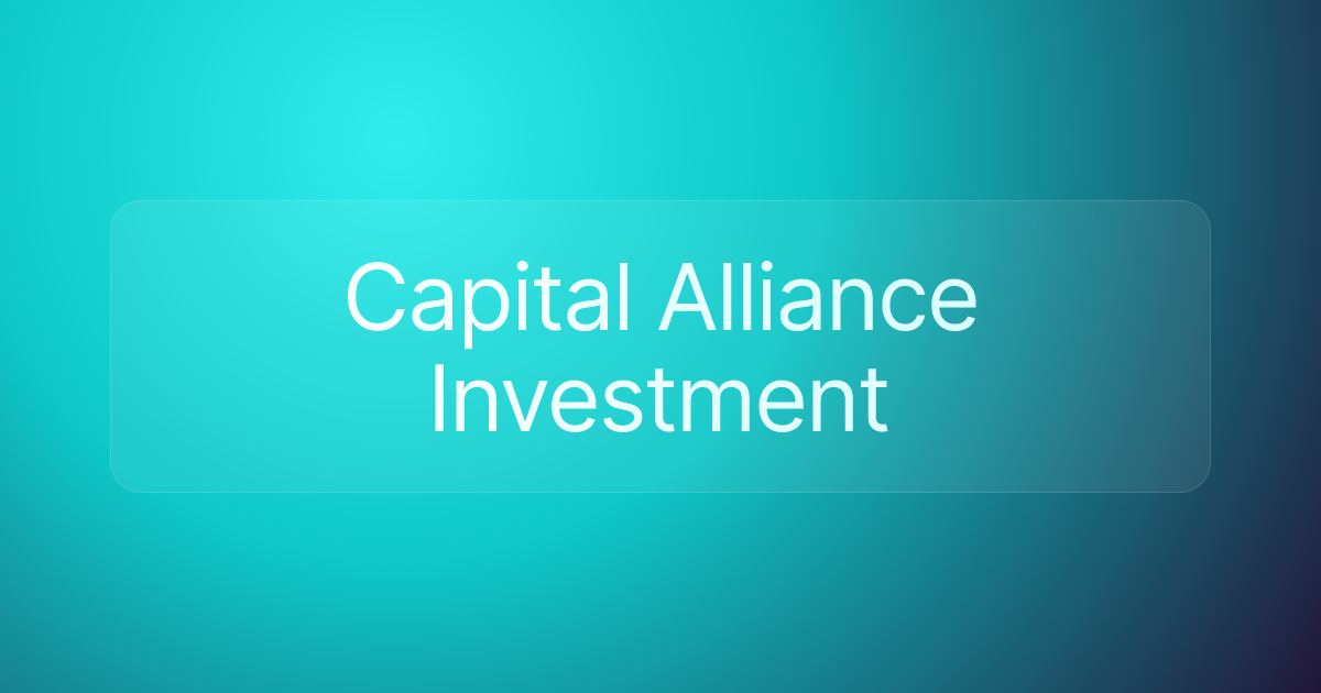 Capital Alliance Investment