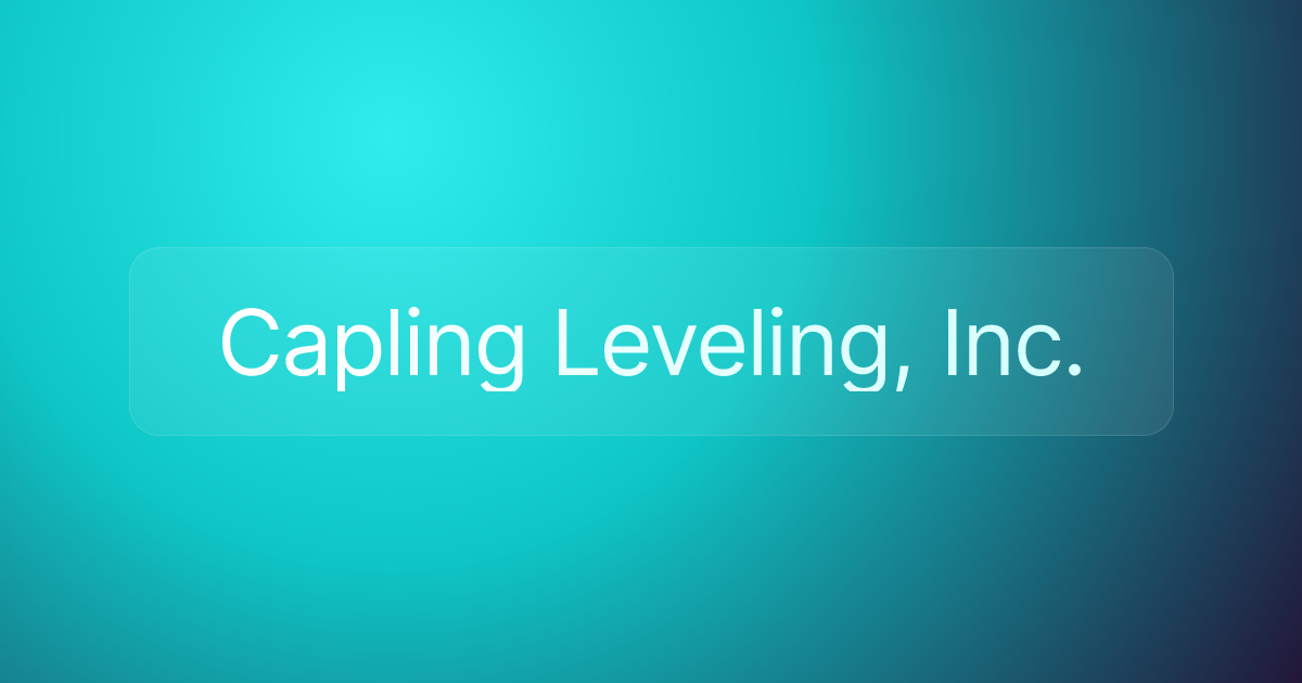 Capling Leveling, Inc.