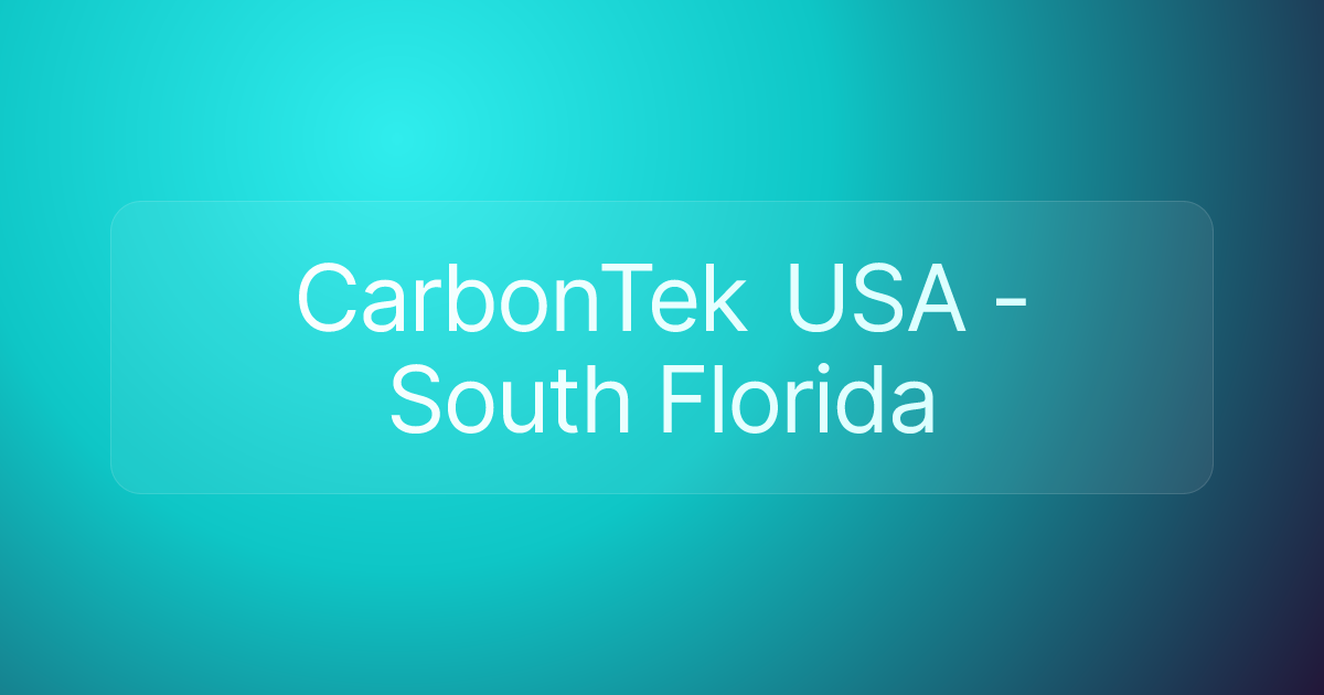 CarbonTek USA - South Florida