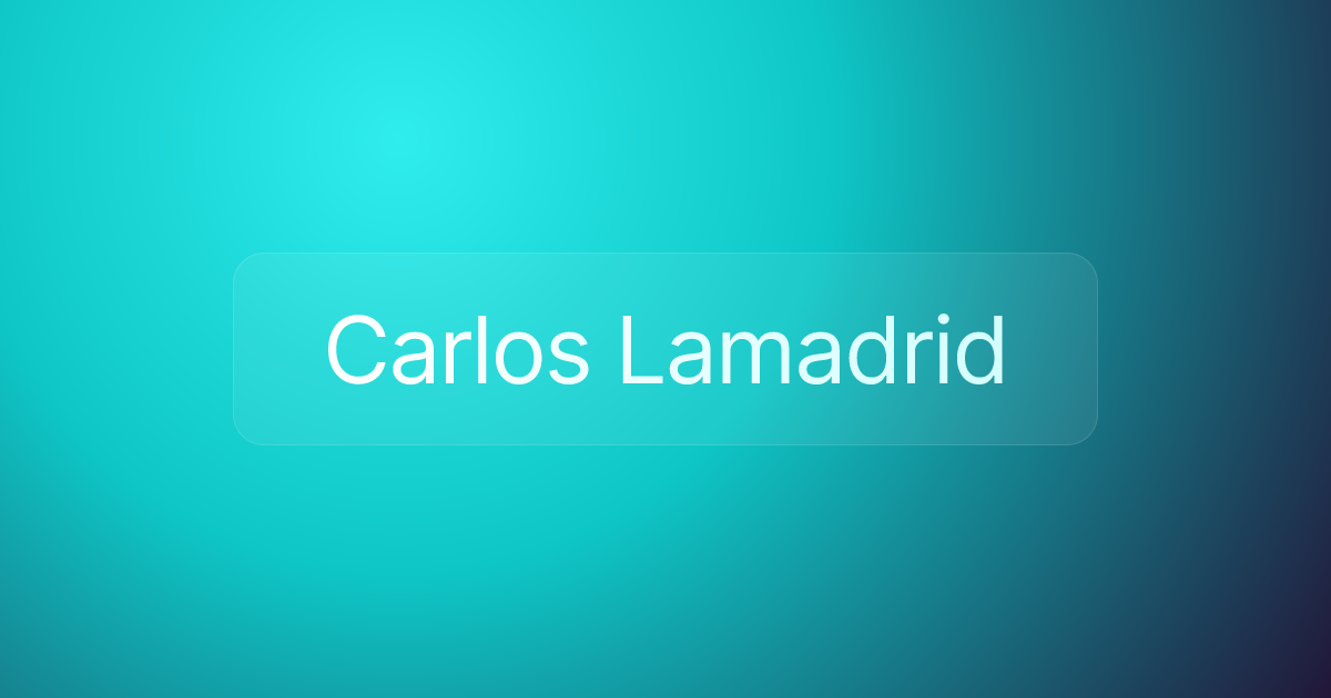 Carlos Lamadrid