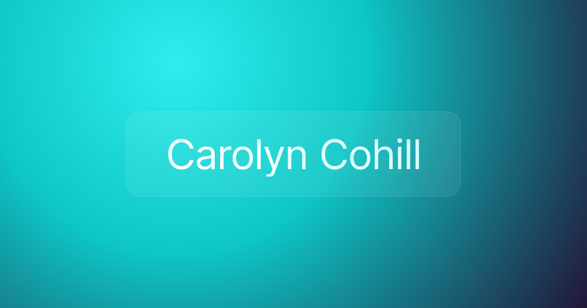 Carolyn Cohill