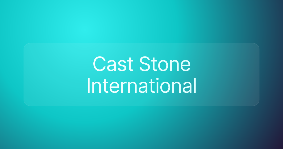 Cast Stone International